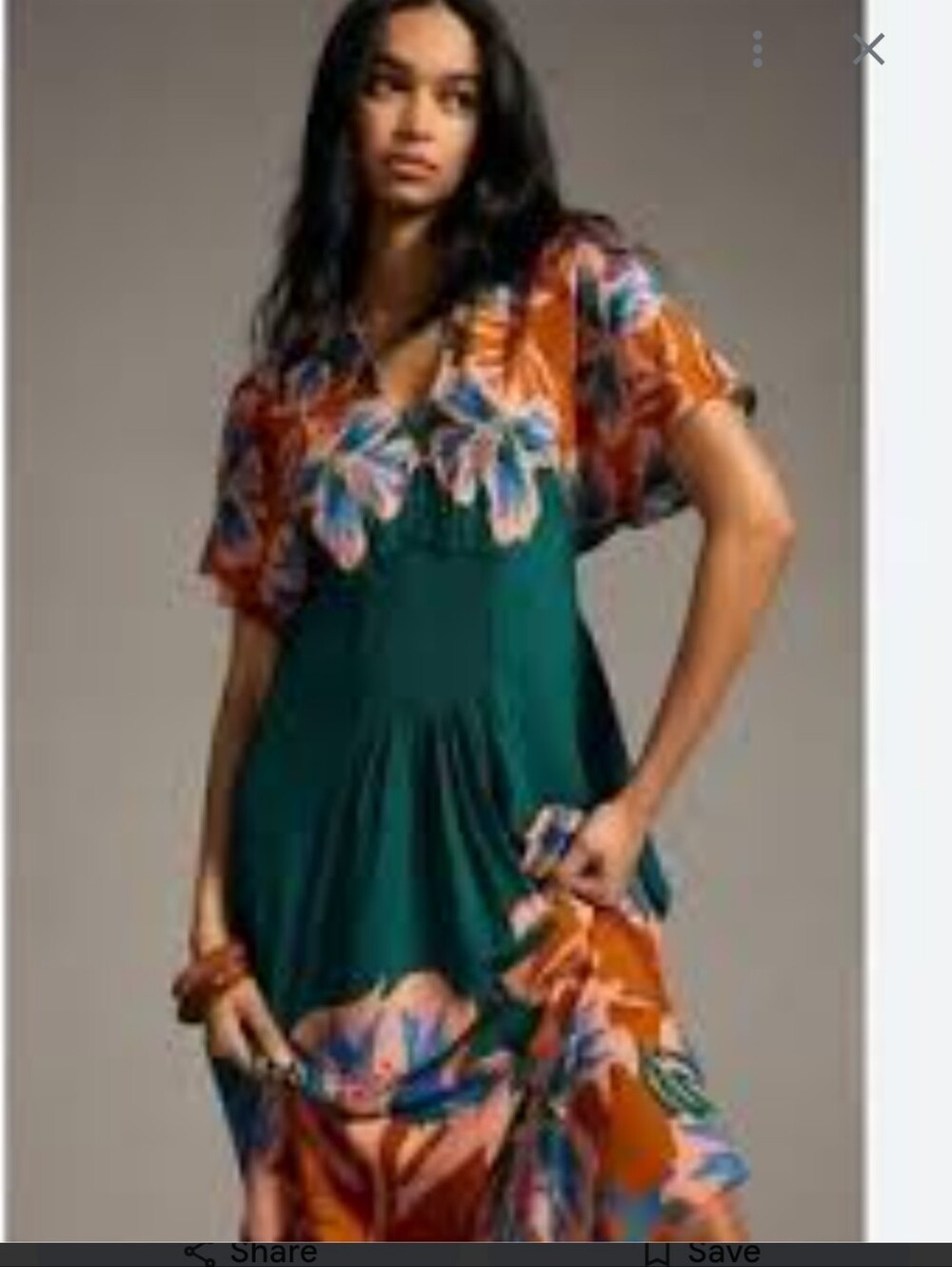 NWT Anthropologie x Bl^nk London Tatiana Floral Kaftan Maxi Dress OS+ Plus Size